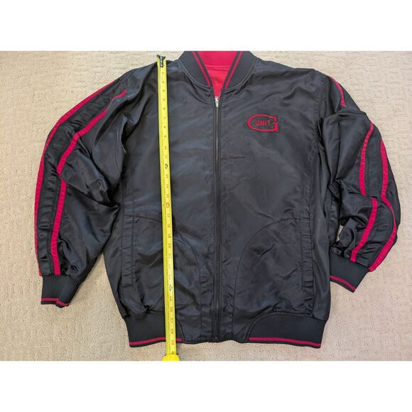 G-Unit Jacket Mens Large Black/Red Reversible Nylon Bomber - Picture 5 of 13